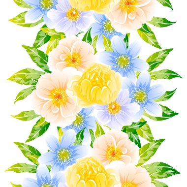 güzel parlak çiçek desen arka plan vektör çizim