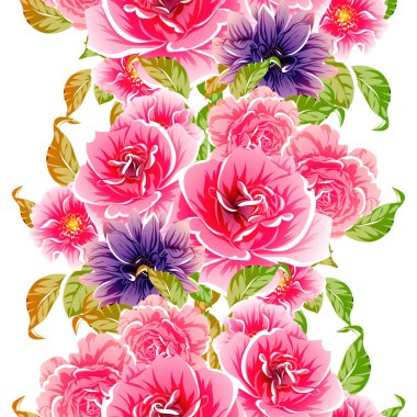 vektör çizim parlak çiçek desen arka plan