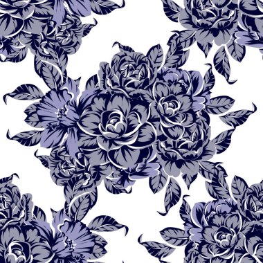 vintage çiçek deseni zemin vektör çizim
