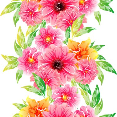 vektör çizim parlak çiçek desen arka plan
