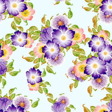 vektör çizim sorunsuz güzel çiçek desen arka plan