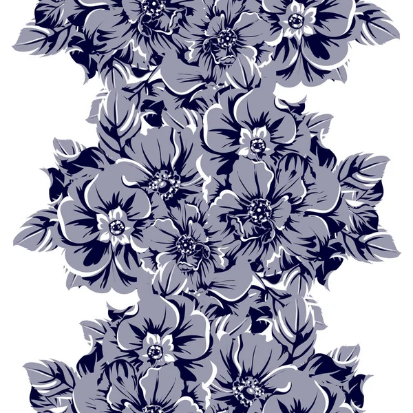 Vektor Illustration Der Retro Blumen Muster Hintergrund — Stockvektor