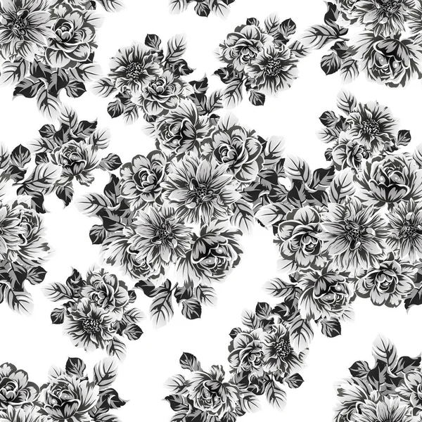 Векторна Ілюстрація Вінтажних Квітів Візерунка Фону — стоковий вектор