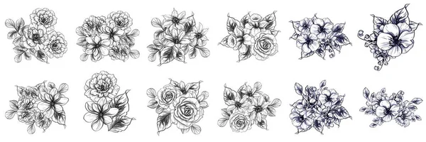 Vektor Illustration Von Vintage Blumen Muster Hintergrund — Stockvektor