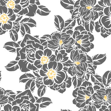 vintage çiçek deseni zemin vektör çizim