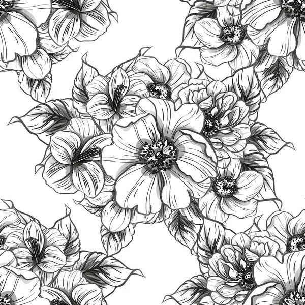 Vectorillustratie Van Vintage Bloemen Patroon Achtergrond — Stockvector