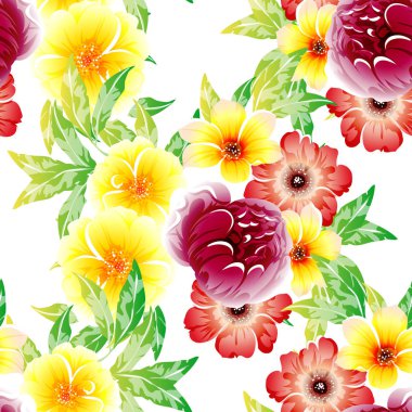 vektör çizim parlak çiçek desen arka plan