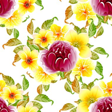 vektör çizim parlak çiçek desen arka plan