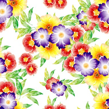 vektör çizim parlak çiçek desen arka plan