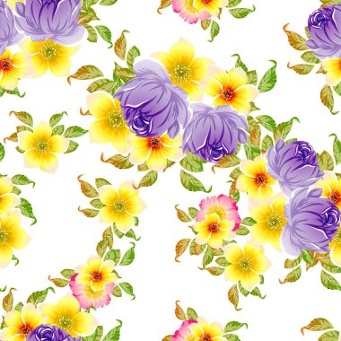 vektör çizim parlak çiçek desen arka plan