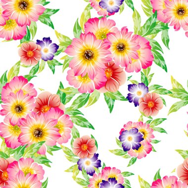 vektör çizim parlak çiçek desen arka plan