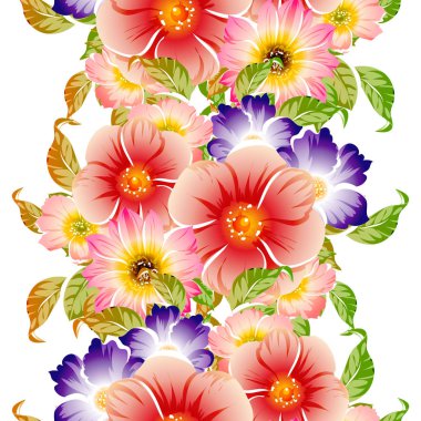 vektör çizim parlak çiçek desen arka plan