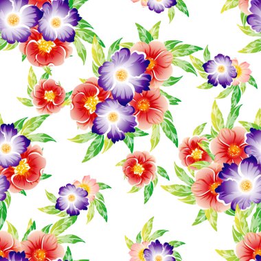 vektör çizim parlak çiçek desen arka plan