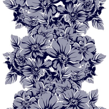 vintage çiçek deseni zemin vektör çizim