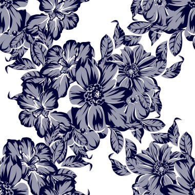 vintage çiçek deseni zemin vektör çizim