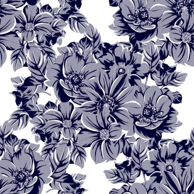 vintage çiçek deseni zemin vektör çizim