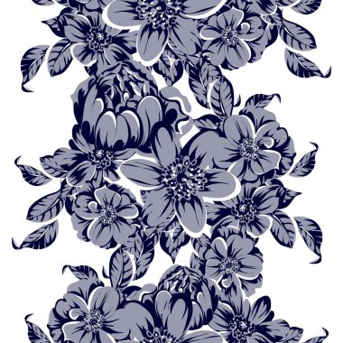 vintage çiçek deseni zemin vektör çizim