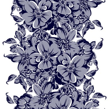 vintage çiçek deseni zemin vektör çizim