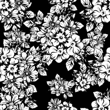 vintage çiçek deseni zemin vektör çizim