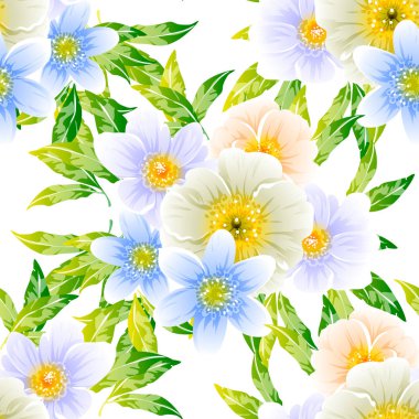 vektör çizim parlak çiçek desen arka plan