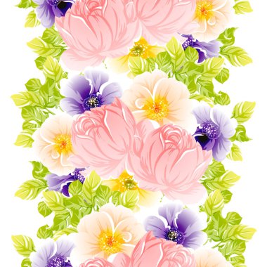 vektör çizim parlak çiçek desen arka plan