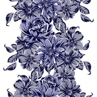 vintage çiçek deseni zemin vektör çizim