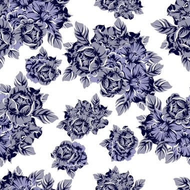 vintage çiçek deseni zemin vektör çizim