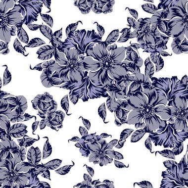 vintage çiçek deseni zemin vektör çizim