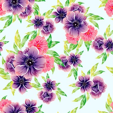vektör çizim parlak çiçek desen arka plan