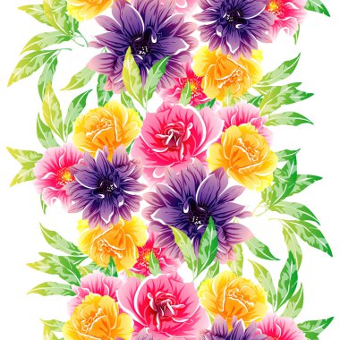 vektör çizim parlak çiçek desen arka plan