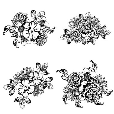 vintage çiçek deseni zemin vektör çizim