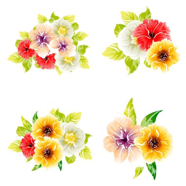 vektör çizim parlak çiçek desen arka plan