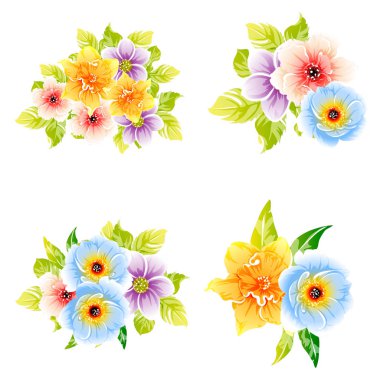 vektör çizim parlak çiçek desen arka plan