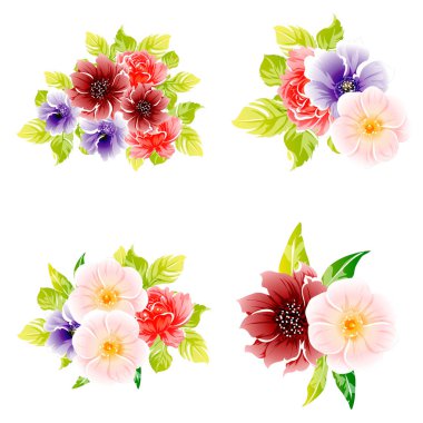 vektör çizim parlak çiçek desen arka plan