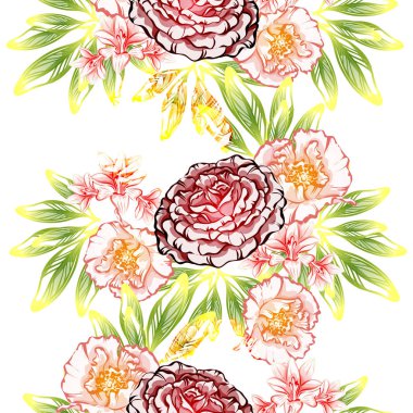 vektör çizim parlak çiçek desen arka plan