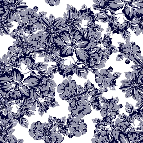 Illustration Vectorielle Motif Fleurs Vintage Toile Fond — Image vectorielle