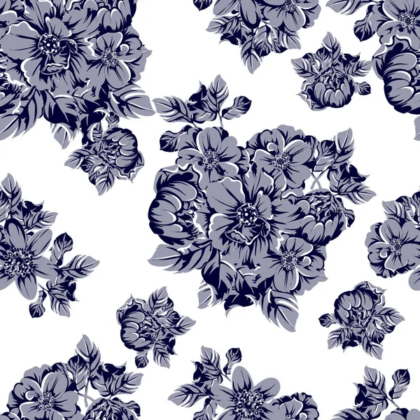 Vektor Illustration Von Vintage Blumen Muster Hintergrund — Stockvektor