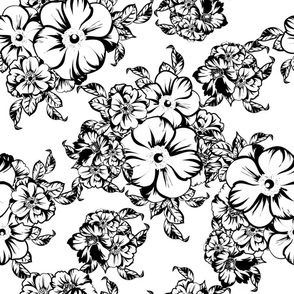 Vectorillustratie Van Vintage Bloemen Patroon Achtergrond — Stockvector