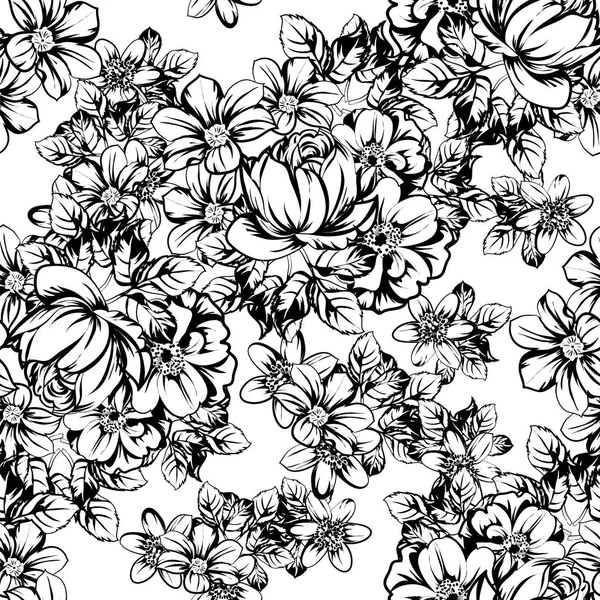 Vektor Illustration Von Vintage Blumen Muster Hintergrund — Stockvektor