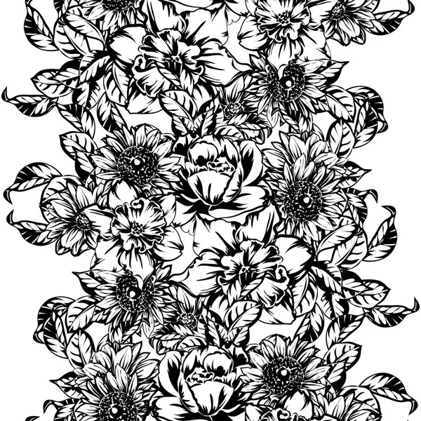 Vektor Illustration Von Vintage Blumen Muster Hintergrund — Stockvektor