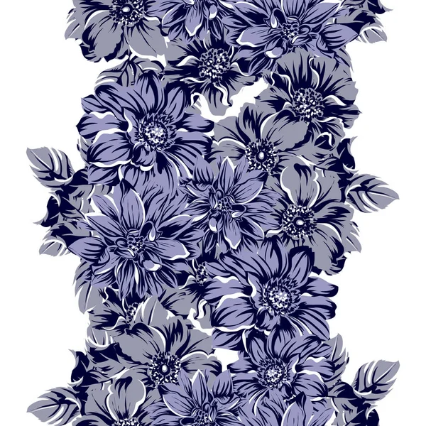 Vektor Illustration Von Vintage Blumen Muster Hintergrund — Stockvektor