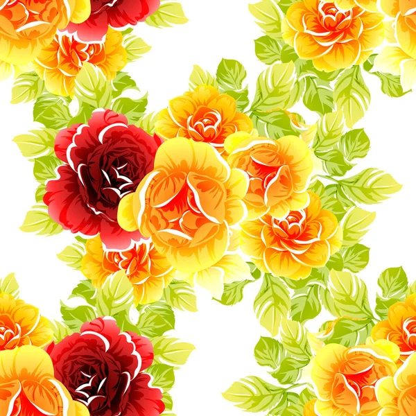 Vektor Illustration Von Hellen Blumen Muster Hintergrund — Stockvektor