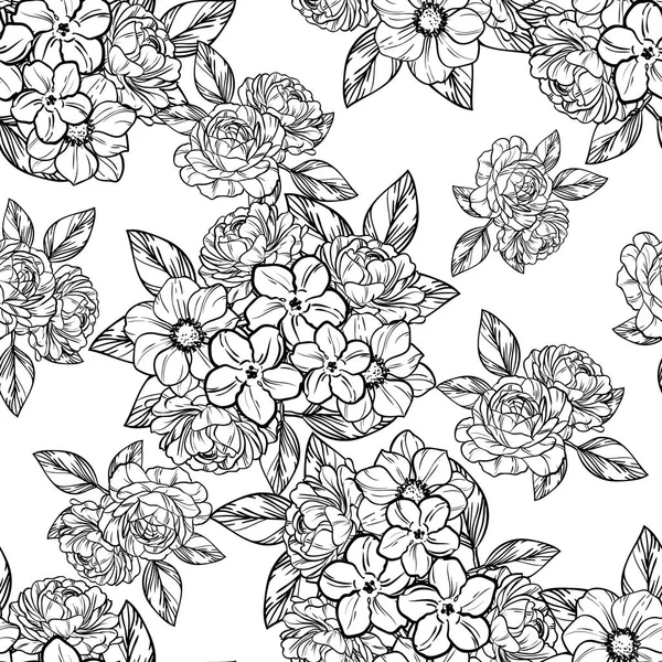 Vektor Illustration Von Vintage Blumen Muster Hintergrund — Stockvektor