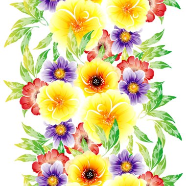 vektör çizim parlak çiçek desen arka plan
