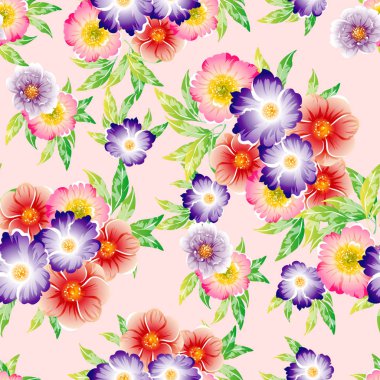 vektör çizim parlak çiçek desen arka plan