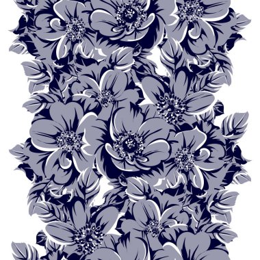 vintage çiçek deseni zemin vektör çizim