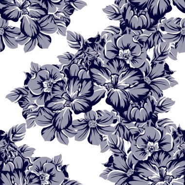vintage çiçek deseni zemin vektör çizim