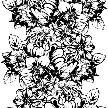 vintage çiçek deseni zemin vektör çizim