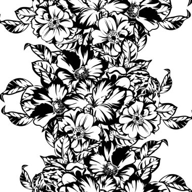 vintage çiçek deseni zemin vektör çizim