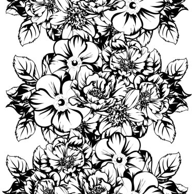 vintage çiçek deseni zemin vektör çizim